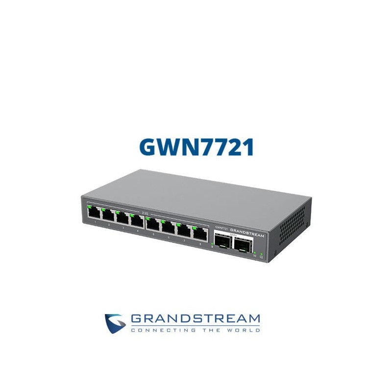 Switch GrandStream gestionable layer 2  8 puertos x 25GB y 2 puertos SFP