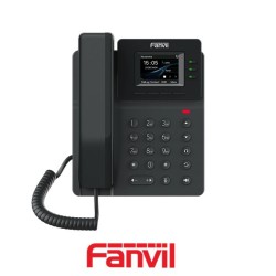 Teléfono IP FANVIL V60G 4 Líneas SIP 10/100/1000 Mbps, Pantalla Color 2,4", Montaje en Pared Opcional, SIN Fuente Alimentación.