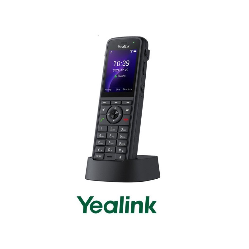 Teléfono Inalámbrico WiFi Yealink AX86R WiFi6, 4 Cuentas SIP Bluetooth 5.0, Pantalla Color.