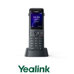 Teléfono Inalámbrico WiFi Yealink AX83H WiFi6, 4 Cuentas SIP, Bluetooth 5.0, Pantalla Color 2.4", Conector Auriculares.