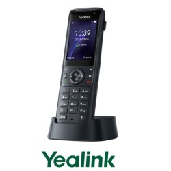Teléfono Inalámbrico WiFi Yealink AX83H WiFi6, 4 Cuentas SIP, Bluetooth 5.0, Pantalla Color 2.4", Conector Auriculares.