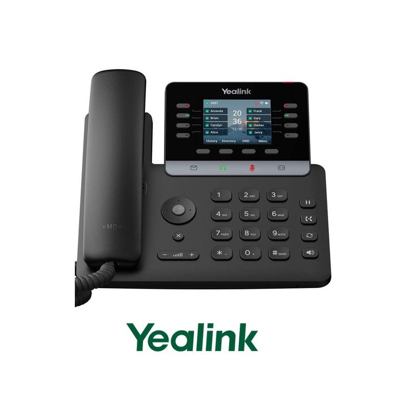 Teléfono WiFi Yealink T73W, 12 Cuentas SIP, PoE, Sin Fuente Alimentación, 1 puerto USB Pantalla Color 2,8". SIN Fuente Alimentación.