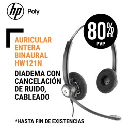 Auricular Poly Entera Binaural HW121N Diadema con Cancelación de Ruido Cableado