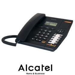 Teléfono Analógico Temporis 580 Negro Pantalla Toma auriculares Manos libres 10 Teclas memoria Montaje mural
