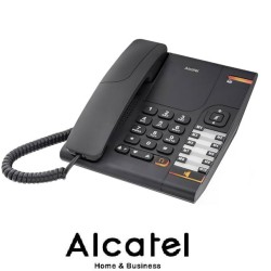 Teléfono Analógico Temporis 380 Negro 10 memorias Toma auriculares Manos libres Montaje mural