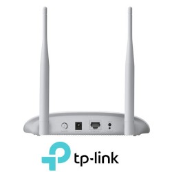 Punto Acceso WiFi TpLink 300 Mbps a 24 GHz 80211bgn 1 puerto de 10/100 Mbps, compatible con PoE pasivo, AP cliente puente repetidor SSID múltiple 2 antenas fijas.