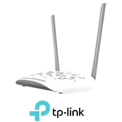 Punto Acceso WiFi TpLink 300 Mbps a 24 GHz 80211bgn 1 puerto de 10/100 Mbps, compatible con PoE pasivo, AP cliente puente repetidor SSID múltiple 2 antenas fijas.