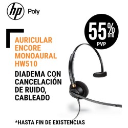 Auricular Poly Encore HW510 Monoaural 783Q2AA Diadema con Cancelación de Ruido Cableado