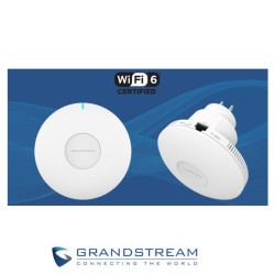 Punto de Acceso y Extensor GrandStream GWN7660EM WiFi6 2x2 AX3000 doble banda Mesh AP with interchangeable AC power plug 1 puerto Gigabite