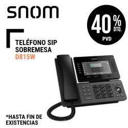 Teléfono SIP Sobremesa Snom D815W 12 Cuentas SIP Hasta 12 llamadas simultáneas WLAN Integrada y Diez teclas SmartLabel
