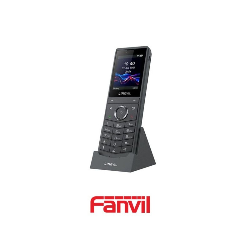 Teléfono Inalámbrico WiFI Fanvil W620W , Pantalla Color 2,4", Bluetooth, WiFi 802 2,4GHz y 5 GHz, Salida de audio para Auriculares USB C