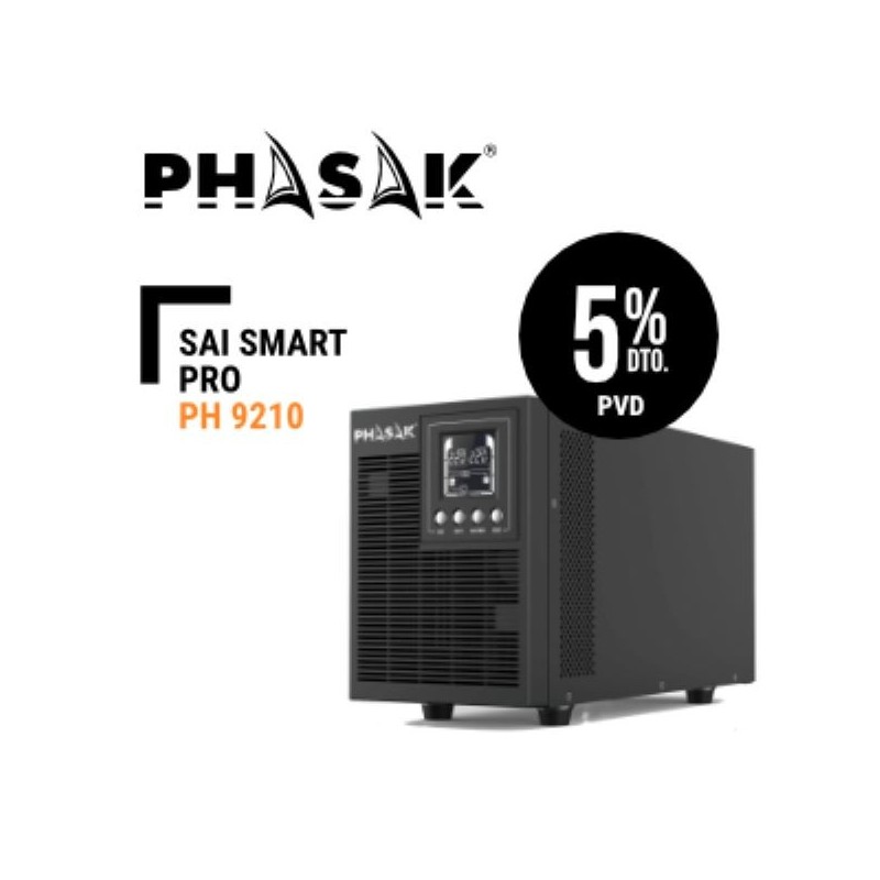 SAI Phasak Smart Pro Online 1000 VA 900W 3x Schuko PH 9210