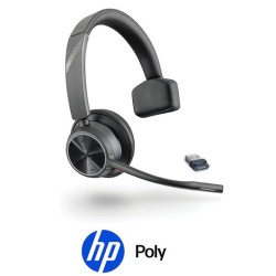 Auricular Poly Voyager 4310 UC USB A Monoaural 76U48AA Inalámbrico con diadema Bluetooth y Dongle para PC
