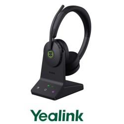 Auricular Inalámbrico DECT Yealink WH68 con Base Binaural USB A Versión Teams