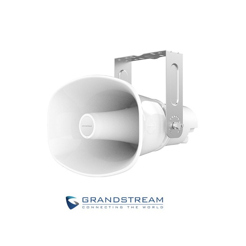 Altavoz Grandstream de bocina SIP Multicast de comunicación bidireccional que entrega audio cristalino HD gracias a su altavoz de 50W.