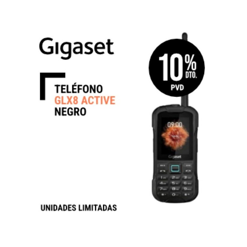 Teléfono Movil Robusto Gigaset GLX8 ACTIVE NEGRO IP68 Walkei-Talkie Dual SIM Bluetooth.