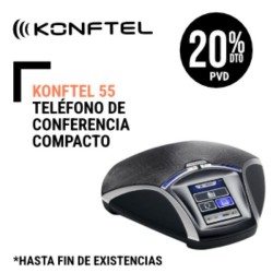 Konftel 55 Teléfono de conferencia compacto con pantalla táctil disfruta de un sonido excepcional en tus reuniones