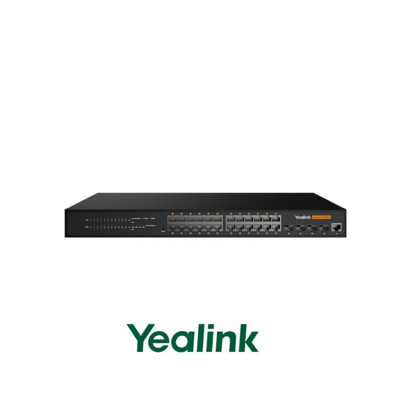 Yealink RCH240 Conmutador AV administrado basado en web L2+ de 24 puertos Diseñado para entornos AV sobre IP.