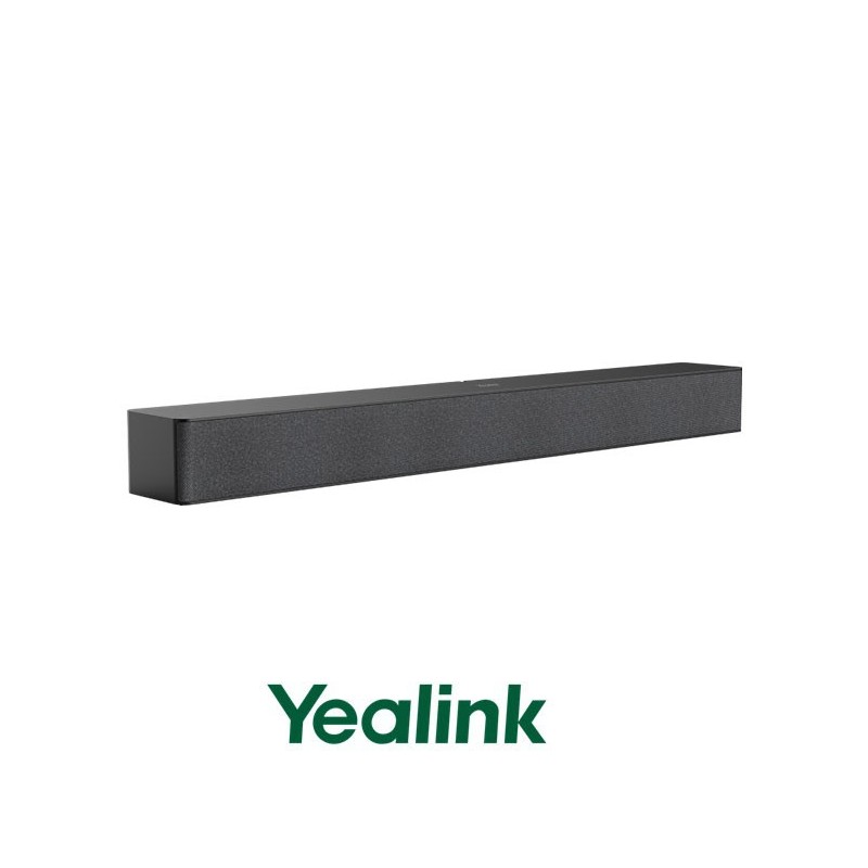 Barra de Sonido Yealink para videoconferencia, Estéreo dos altavoces para cubrir sus salas de reuniones medianas y grandes. Compatible con PoE.