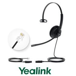 Auricular Yealink YHS34 Monoaural RJ9 Almohadilla simil cuero