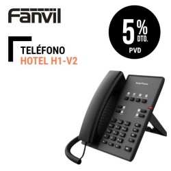 Teléfono IP FANVIL H1, PoE, 2 Líneas SIP, Mbps 10/100,  SIN Pantalla, 8 teclas programables para línea directa de servicio. SIN Fuente Alimentación
