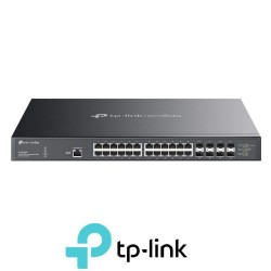 Switch TpLink Omada 10GE L2 de 32 puertos con PoE de 24 puertos 24 puertos RJ45 PoE de 125 8 ranuras SFP de 110 Gbps