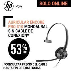 Auricular Poly Encore Pro 310 77T43AA Monoaural Cancelación Ruido QD SIN Cable de Conexión