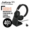 Auricular Jabra Evolve2 65 Negro Microsoft CON Base de Carga Binaural USB C
