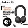 Auricular Jabra Evolve2 65 Negro Microsoft SIN Base de Carga Binaural USB A