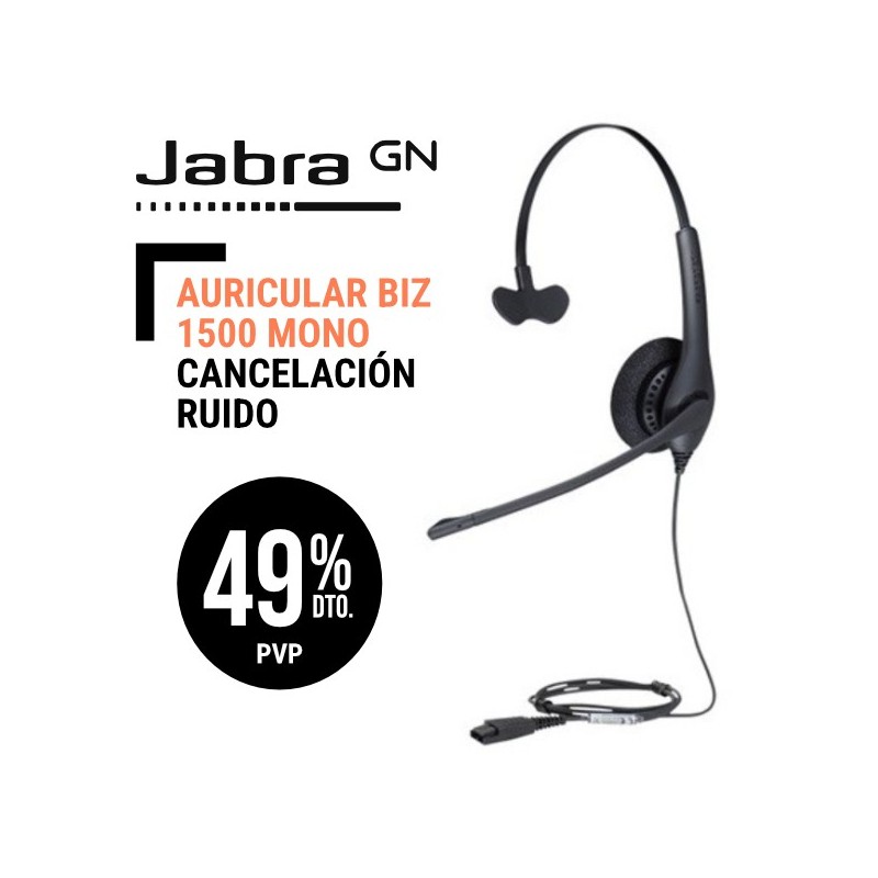 Auricular Jabra BIZ 1500 Mono Cancelación Ruido