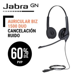 Auricular Jabra BIZ 1500 Duo Cancelación Ruido