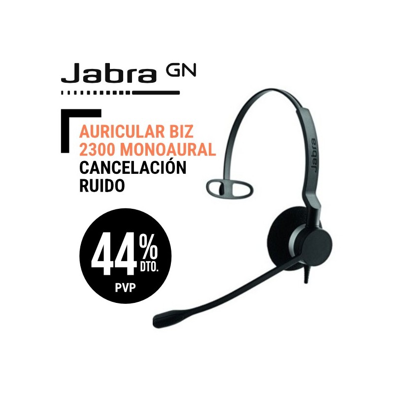 Auricular Jabra Biz 2300 Monoaural Cancelación Rui