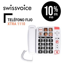 Teléfono Fijo SwissVoice Xtra 1110 6 teclas de memoria con fotos ajuste de volumen del timbre indicador luminoso