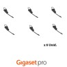 Auricular Inalámbrico Dect Gigaset CH21D PRO Convertible, Gancho Oreja + Banda Cuello + Diadema. Pack 6 ud.+Multicargador.