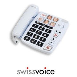 Teléfono Fijo SwissVoice Xtra 1110 6 teclas de memoria con fotos ajuste de volumen del timbre indicador luminoso