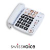 Teléfono Fijo SwissVoice Xtra 1110 6 teclas de memoria con fotos ajuste de volumen del timbre indicador luminoso