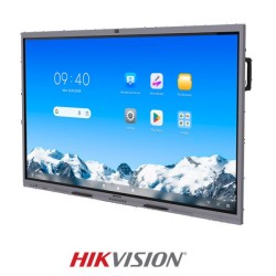 Monitor Interactivo Hikvison 86", 4K, Android 14 (EDLA),  memory 8GB, build-in 128GB storage,  45 points infrared touch, Built-in 8 MP camera with AI function, and 8 microphone arrays