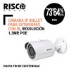 Cámara IP Bullet Risco para exteriores con IR 13MP PoE  Agility 3  LightSys