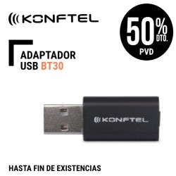 Konftel BT30 adaptador USB Konftel BT30 es un adaptador USB 2.0 diseñado con el fin de optimizar la conexión inalámbrica Bluetooth
