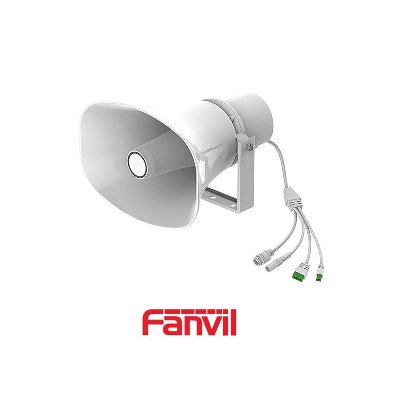 Altavoz Fanvil para Exterior Blanco (IP66, 2 Cuentas SIP, 8 Ω y 30 W, Personalización de archivos de audio)