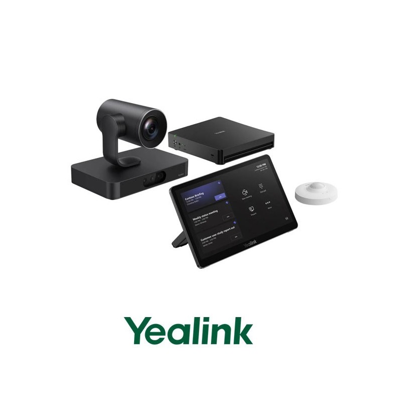 Native Zoom Rooms system for  ProAV  rooms. 1x S80 quad-eye Intellient camera, VCR20 remote control, Yealink MCoreKit-C5 (with MCore Pro mini-PC, MTouch Plus and RoomSensor)