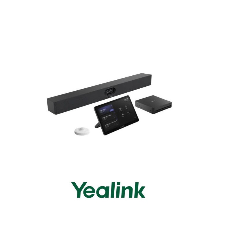 Yealink Native Zoom Room system for Small-to-medium rooms. 1x  SmartVision40, MCoreKit-C5U (with MCore4 mini-PC, MTouch Plus and  RoomSensor)
