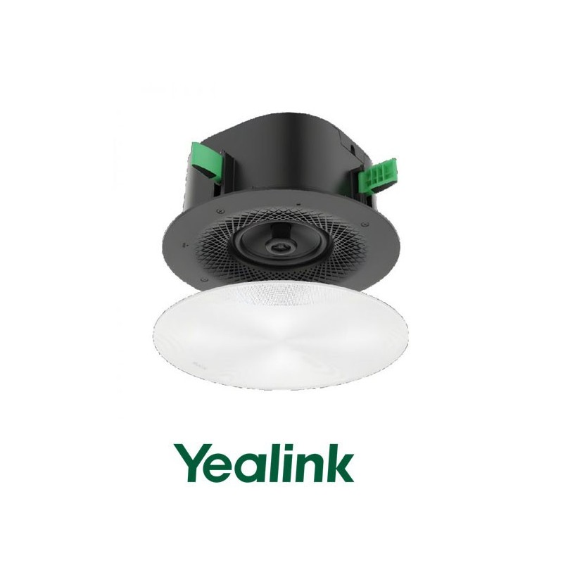 Yealink Ceiling Speaker CS10.  White Mesh Cover, Ceiling Tile Bridge,  Dust Cover. ncluding 2-year AMS