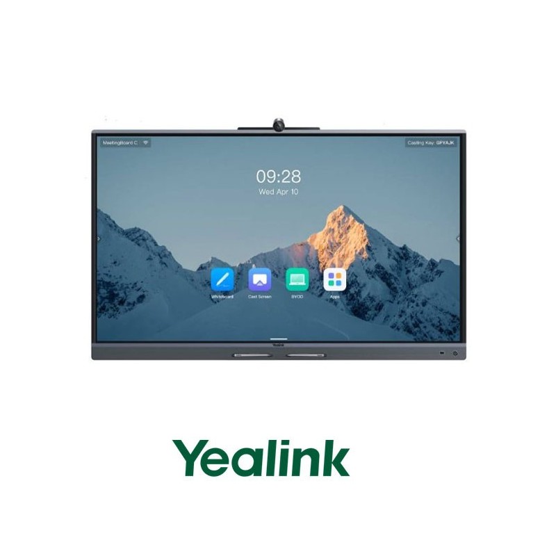 Yealink MeetingBoard 65" for Small and Medium Rooms, Manager Office. Supports casting, whiteboard, USB-BYOD. Google EDLA Certified. Including 2-year hardware warranty.