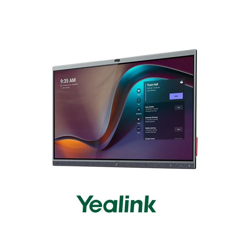 Yealink MeetingBoard 86 Pro for Medium Rooms, Supports Teams mode / Zoom mode / General Mode(BYOD / H.323/SIP). 4 x stylus pencil, Including 2-year hardware warranty.