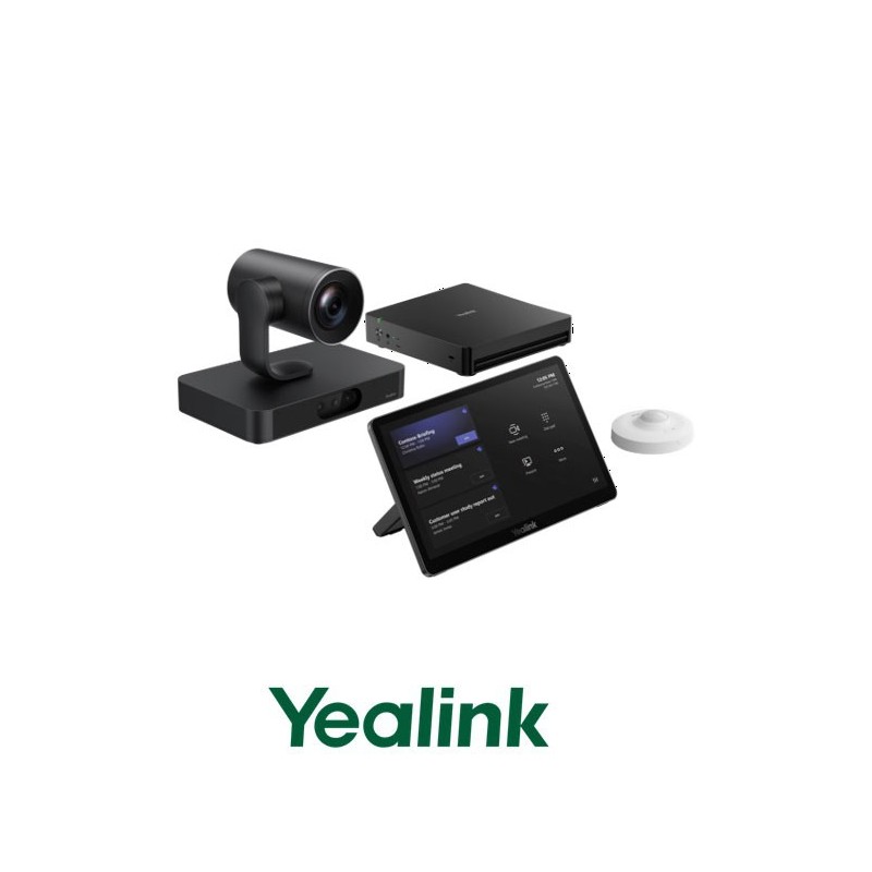Yealink Microsoft Teams  Rooms  system  for  large rooms,  1x  SmartVision  80  quad-eye  20X  optical  PTZ  4K  intelligent  camera,  VCR20  remote  control,. Yealink  MCoreKit-C5U with MCore4 mini-PC, Mtouch Plus and Roomsensor. No Audio.
